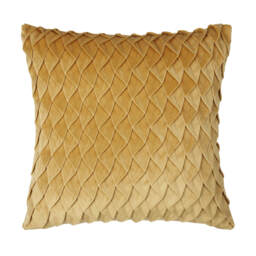Velvet Pintuck Cushion - Honey - thumbnail 1
