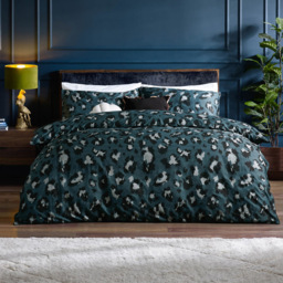 furn. True Double Slate Leopard Printed Duvet Set - thumbnail 1