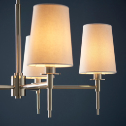 Merano Florence Multi Arm White and Nickle 5 Light Pendant Ceiling Lamp - thumbnail 4