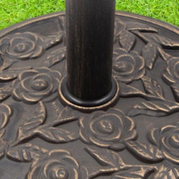 GardenKraft Rose Resin Parasol Base 9kg - thumbnail 3
