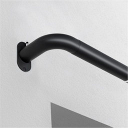 New Edge Blinds Black Room Darkening Extendable Curtain Pole 170-300cm - thumbnail 2