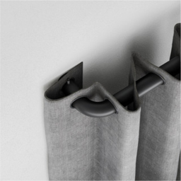 New Edge Blinds Black Room Darkening Extendable Curtain Pole 170-300cm - thumbnail 4