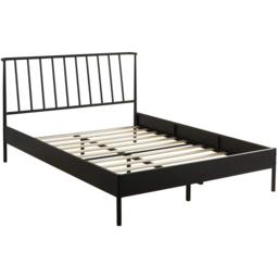 Home Source Odessa King Side Black Metal Bed Frame with Headboard - thumbnail 2
