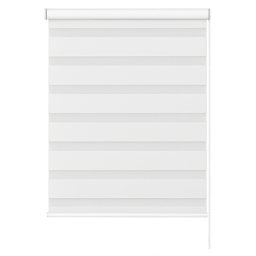 New Edge Blinds Day and Night White Zebra Roller Blind 145cm - thumbnail 2