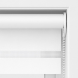 New Edge Blinds Day and Night White Zebra Roller Blind 145cm - thumbnail 4