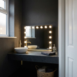 Hollywood LED Wireless Vanity Mirror Gold - thumbnail 2