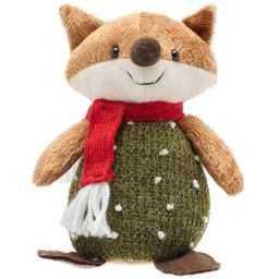 The Christmas Gift Co Fabric Sitting Foxes Decoration 2 Pack - thumbnail 3