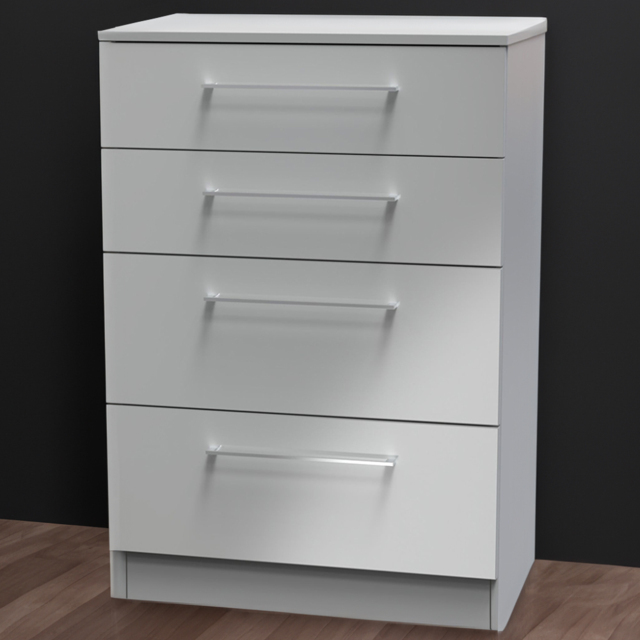 Crowndale Worcester Uniform Grey and Dusk Grey 4 Drawer Deep Chest Ready Assembled - image 1