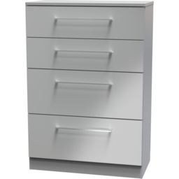 Crowndale Worcester Uniform Grey and Dusk Grey 4 Drawer Deep Chest Ready Assembled - thumbnail 2