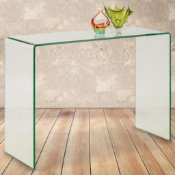 Julian Bowen Amalfi Bent Glass Console Table