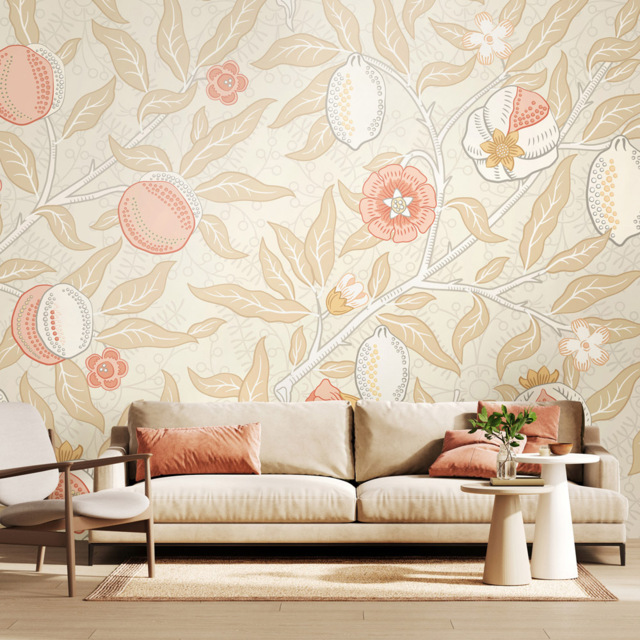 Origin Murals Fruit and Foliage Cream Wall Mural - image 1
