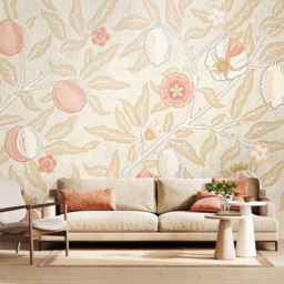 Origin Murals Fruit and Foliage Cream Wall Mural - thumbnail 1