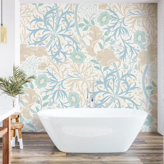 Origin Murals Blue Trailing Seaweed Garden Wall Mural - image 1