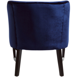 Premier Housewares Darwin Blue Velvet Lounge Chair - thumbnail 4