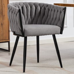 Artemis Home Aneta Set of 2 Grey Curved Dining Chairs - thumbnail 1