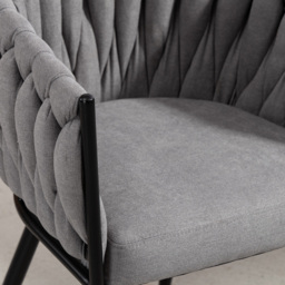 Artemis Home Aneta Set of 2 Grey Curved Dining Chairs - thumbnail 2