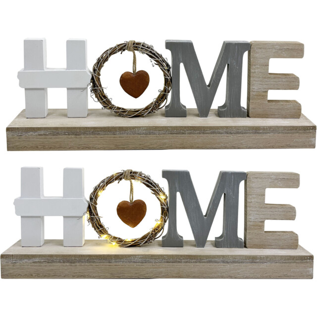 Natural Home Hanging Heart LED Plaque 14 x 40cm - image 1