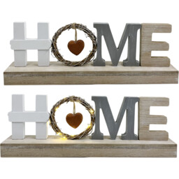 Natural Home Hanging Heart LED Plaque 14 x 40cm