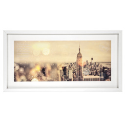 The Port. Co Gallery Panoramic White Mounted Box 12 x 24 inch Photo Frame