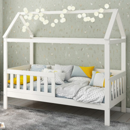 Noomi Essie Shorty White Wooden House Kids Bed
