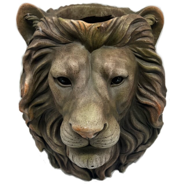 Brown Lion Planter 28cm