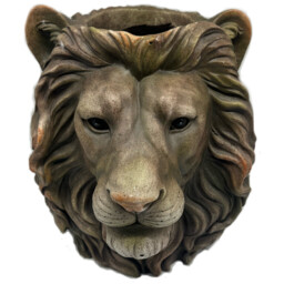 Brown Lion Planter 28cm