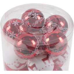 Santa's Chalet White and Red Bauble 30 Pack - thumbnail 3