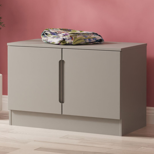Crowndale Milan Dusk Grey 2 Door Compact Storage Unit Ready Assembled - image 1