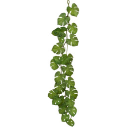 Green Monstera Artificial Plant Garland 110cm - thumbnail 1