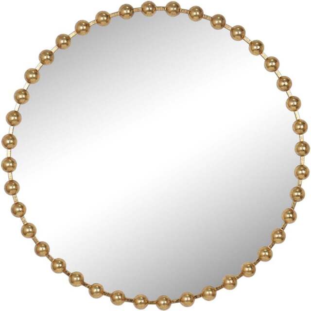 Gold Circular Beaded Mirror 80cm - image 1