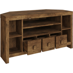 GFW Jakarta 3 Drawer 6 Shelf Mango Yellow Corner TV Unit - thumbnail 3