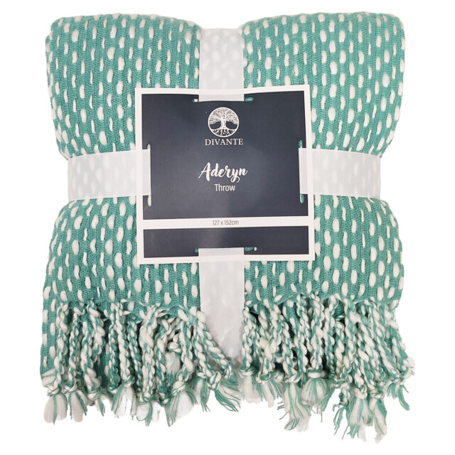 Divante Aderyn Teal Throw 127 x 152cm - image 1