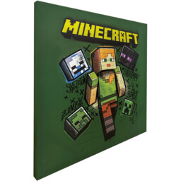 Single Multicolour Minecraft Mascot Canvas in Assorted styles - thumbnail 3