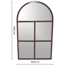Ivyline Rust Archway Outdoor Wall Mirror 90 x 50cm - thumbnail 3