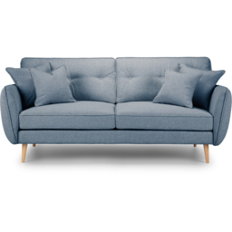 Opry Faro 3 Seater Button Back Denim Sofa - thumbnail 3