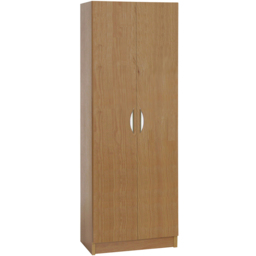 R White Cabinets Brown 2 Door Tall Cupboard - thumbnail 2