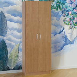 R White Cabinets Brown 2 Door Tall Cupboard - thumbnail 1