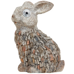 Pebbled Rabbit Garden Solar Light - thumbnail 4