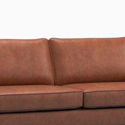 Bexhill Tan Faux Leather 3 Seater Sofa - thumbnail 3