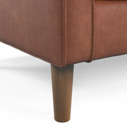 Bexhill Tan Faux Leather 3 Seater Sofa - thumbnail 4