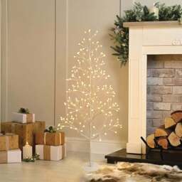 Xmas Haus 96 Warm White and White LED Pre-Lit Artificial Christmas Tree 3ft - thumbnail 4