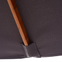 Outsunny Deep Grey Tilt Parasol 2m - thumbnail 3
