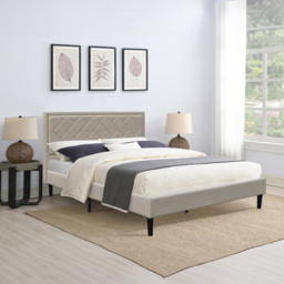 Brooklyn King Size Stone Padded Headboard Bed Frame - thumbnail 3