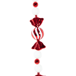 Candy Cane Lane Red and White Candy Cane Bauble Christmas Wreath 150cm - thumbnail 2