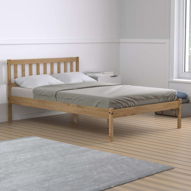 Lisbon Pine Double Bed Frame - image 1