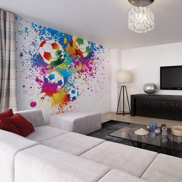 Origin Murals Football Splash Multicolour Wall Mural - image 1