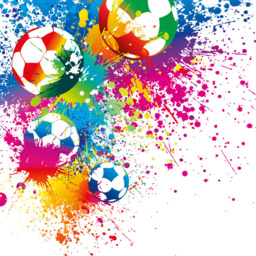 Origin Murals Football Splash Multicolour Wall Mural - thumbnail 2