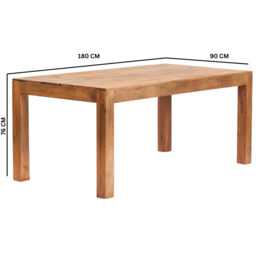 Brooklyn Napoli Toko 6 Seater Dining Set Light Mango - thumbnail 4