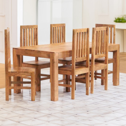 Brooklyn Napoli Toko 6 Seater Dining Set Light Mango - thumbnail 1