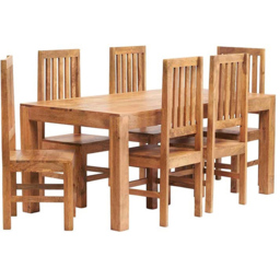 Brooklyn Napoli Toko 6 Seater Dining Set Light Mango - thumbnail 2